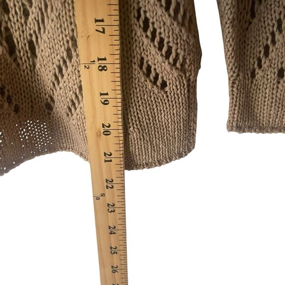 RD Style Women's Size Medium Brown Open‎ Knit Coastal Boho Top - Picture 9 of 9